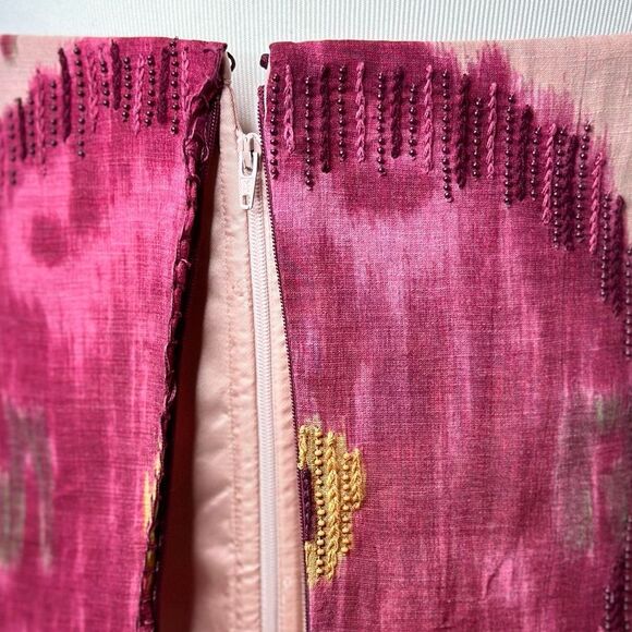 Ralph Lauren Collection Spring 2022 Darya Ikat Embellished Linen Voile Dress - Picture 15 of 16